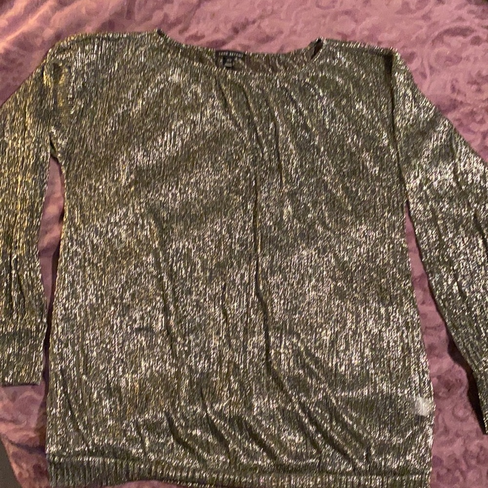 Lane Bryant dressy metallic blouse